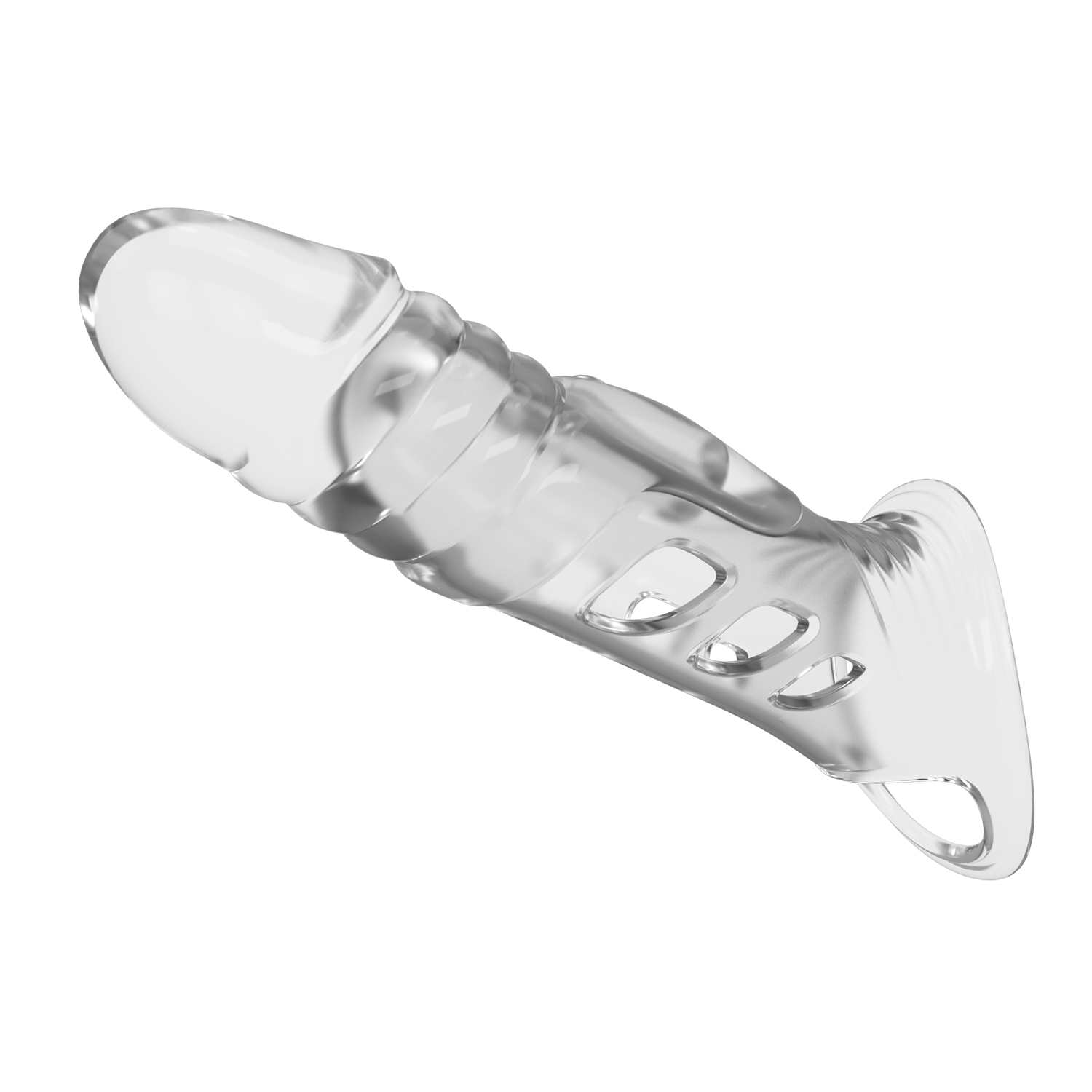 Подовжуюча насадка на пеніс Pretty Love Penis Sleeve, прозора, 22 × 5,5 см