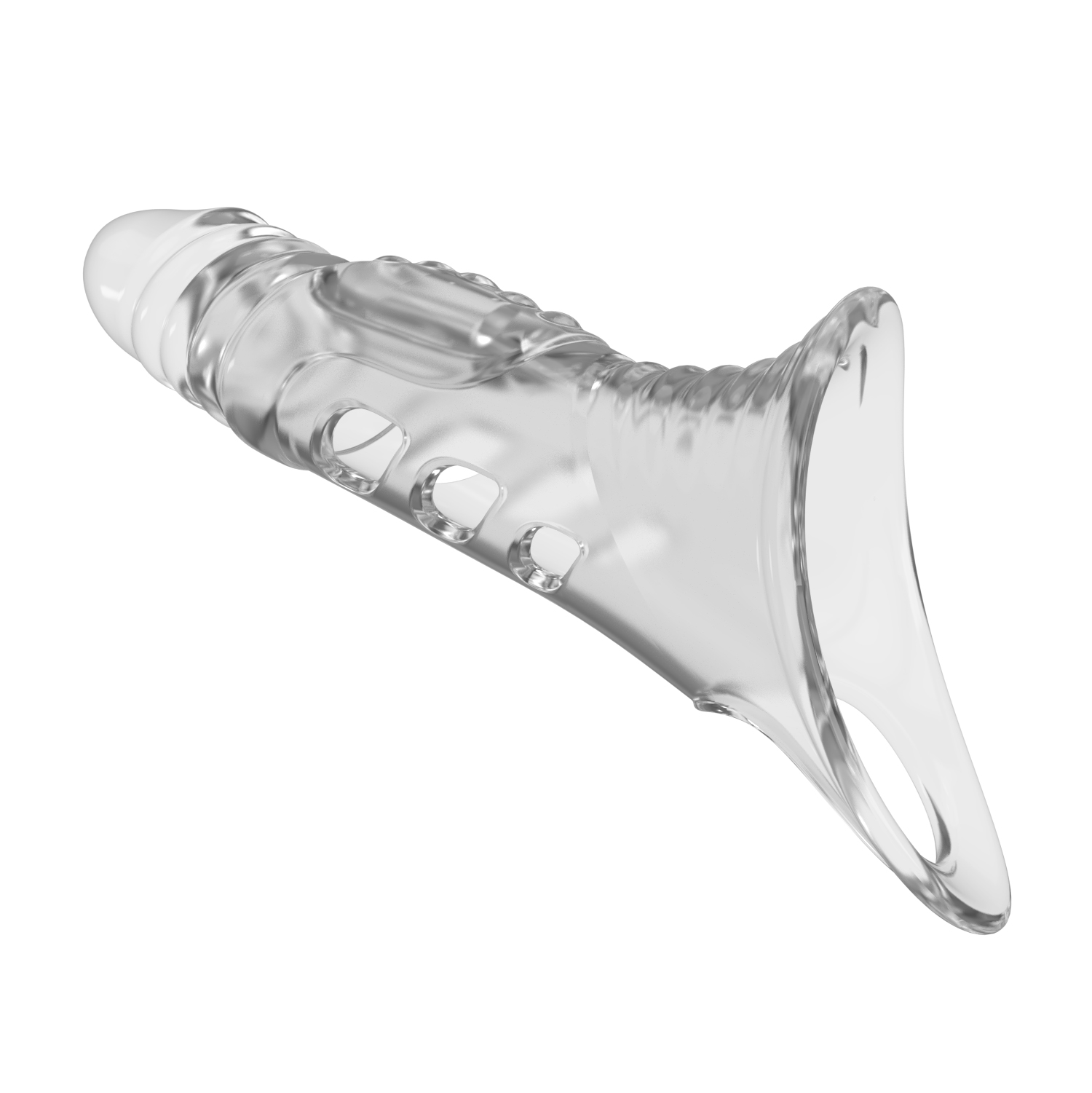 Подовжуюча насадка на пеніс Pretty Love Penis Sleeve, прозора, 22 × 5,5 см