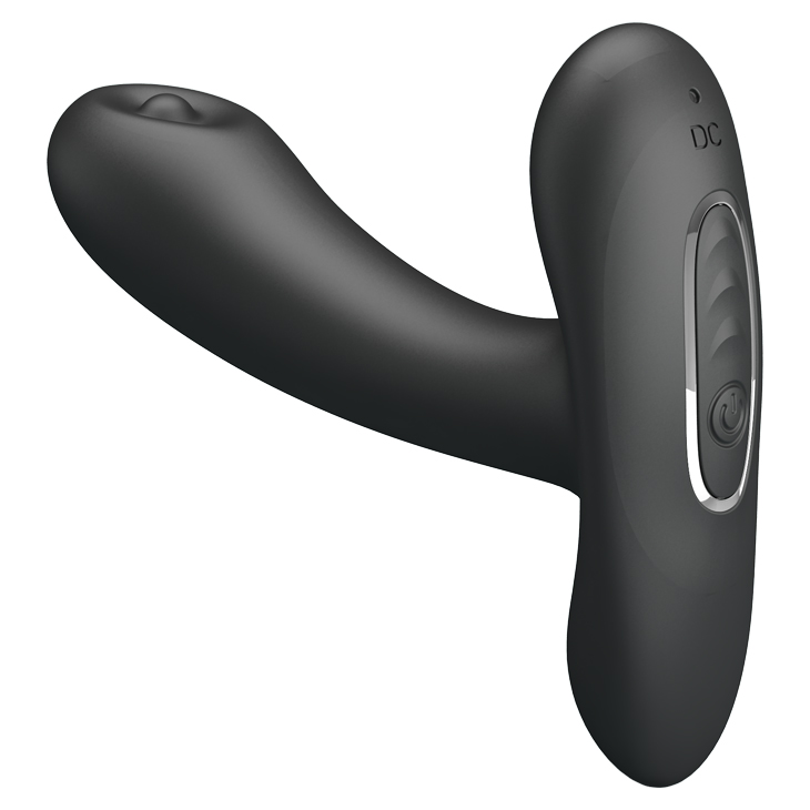 Массажер простаты Pretty Love Remington с пульсацией, черный, 11 х 2,8 см