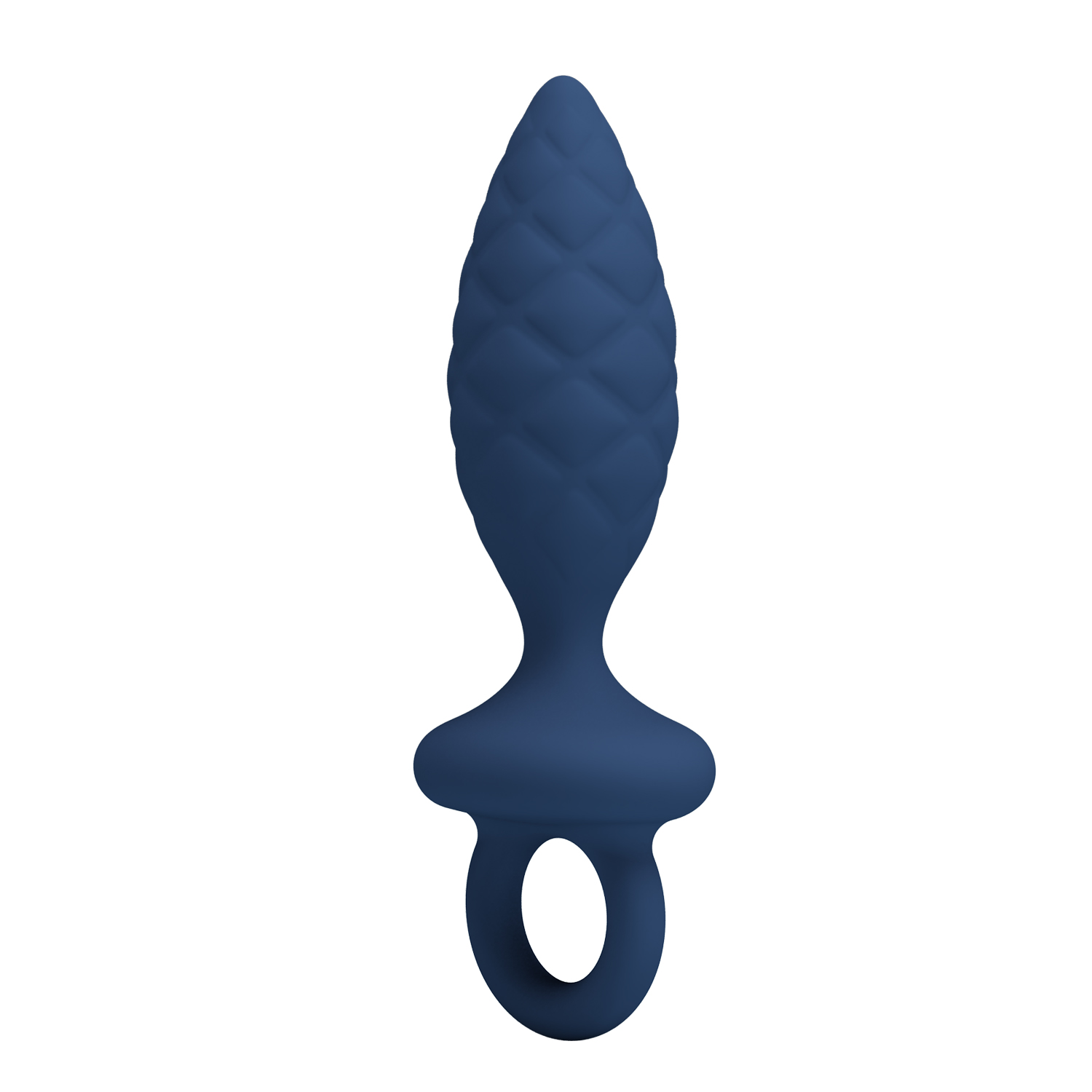 Анальна пробка MR. PLAY Butt Plug with Loop, синя, розмір S, 11,5 × 2,7 см