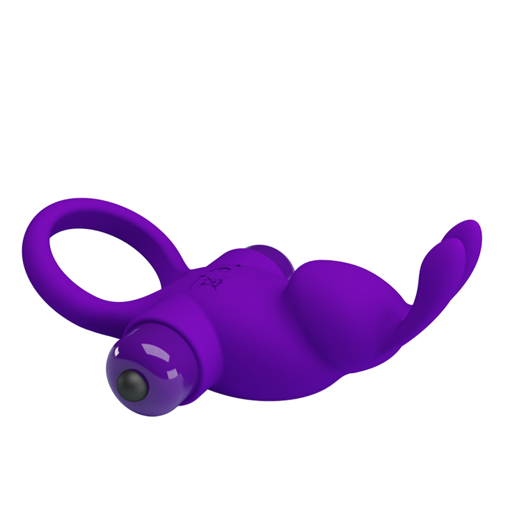 Кільце ерекційне у вигляді кролика Pretty Love Vibrant Penis Ring 1 фіолетове