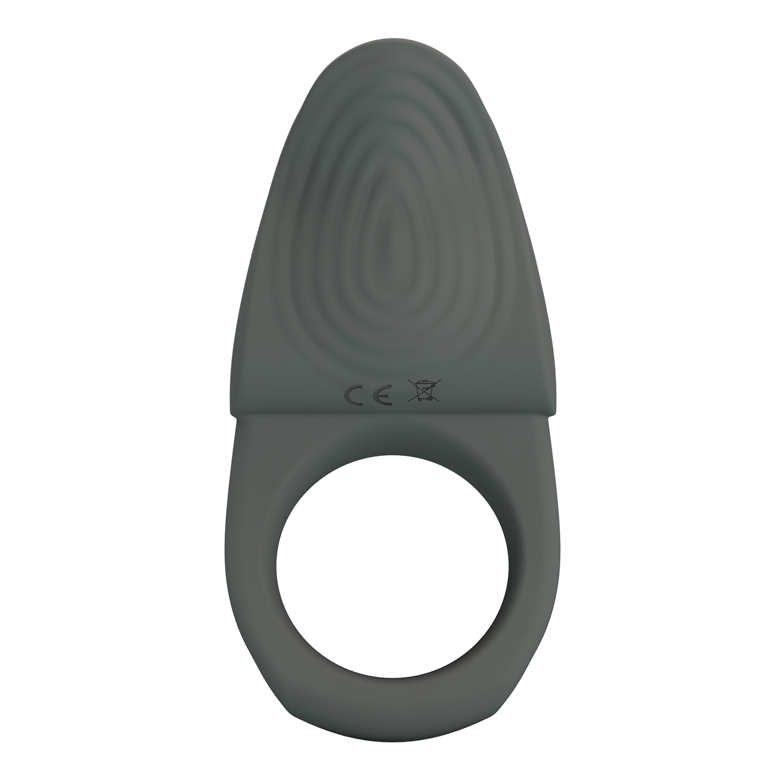 Ерекційне віброкільце PRETTY LOVE Master Ring силіконове, сіре, 8.7 х 5 см