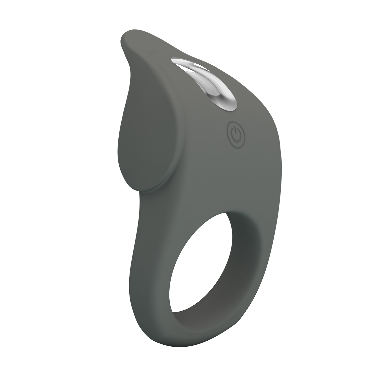 Ерекційне віброкільце PRETTY LOVE Master Ring силіконове, сіре, 8.7 х 5 см
