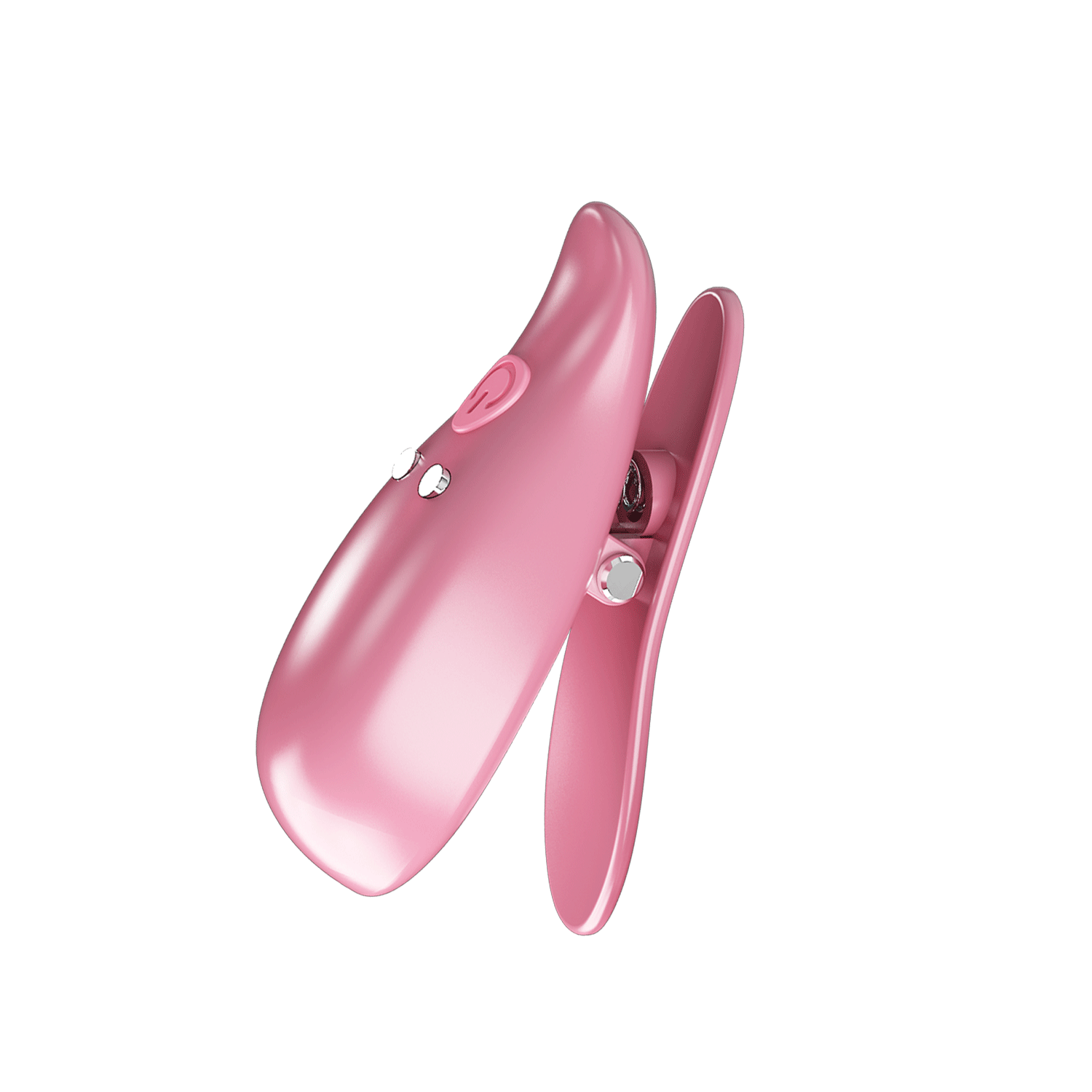 Вібростимулятори-затискачі для сосків Pretty Love Leaf, рожеві, 5.1 х 1.9 см