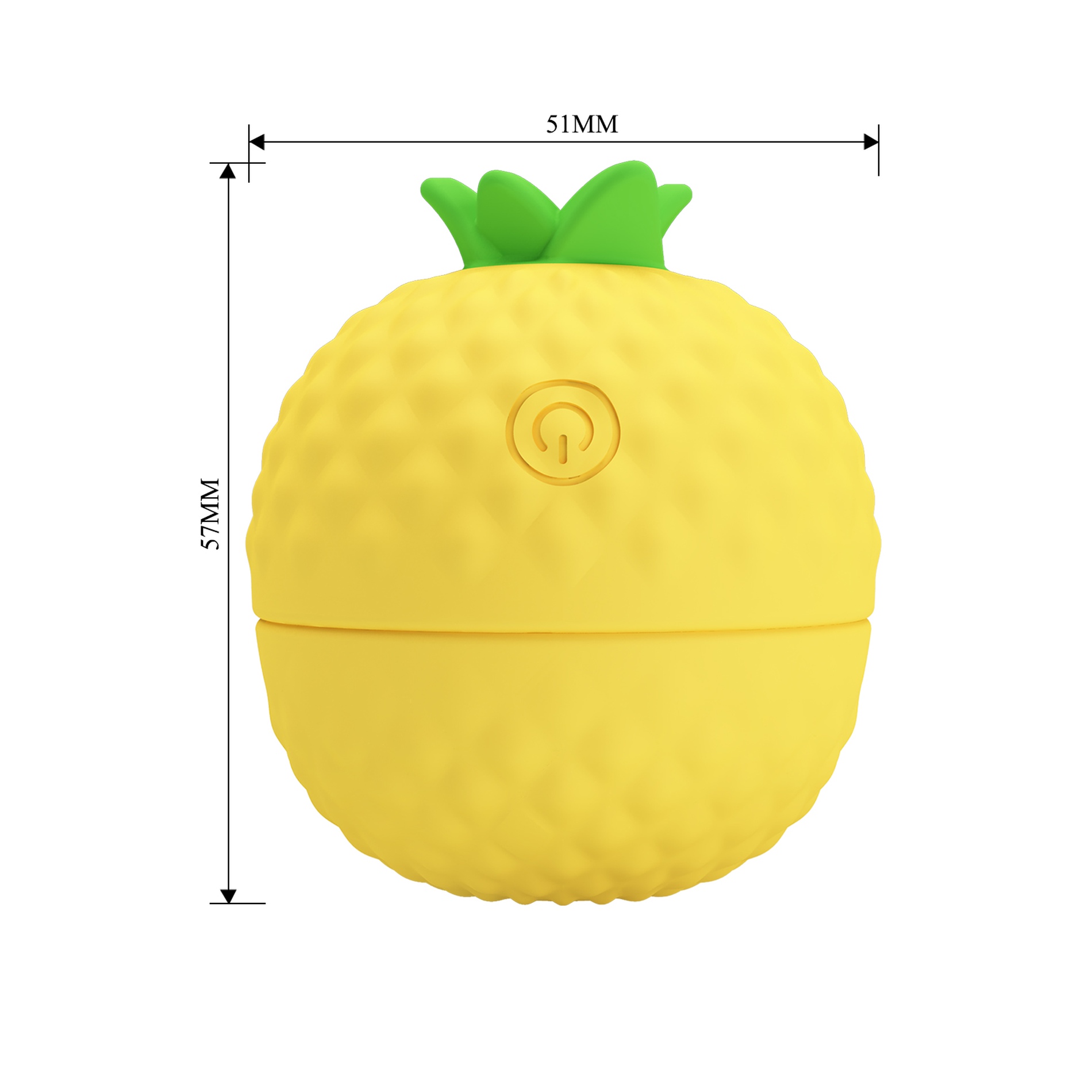 Кліторальний пульсатор PRETTY LOVE Pineapple Secret жовтий, 5,7 х 5,1 см