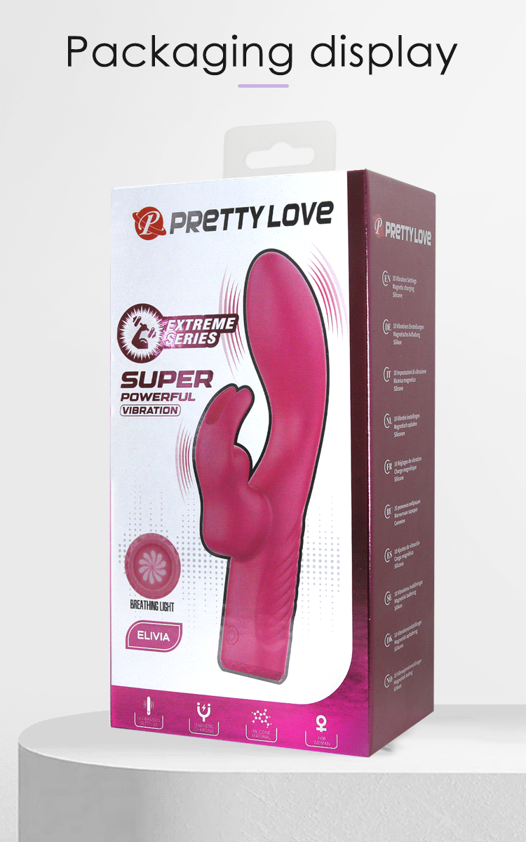 Мини вибратор-кролик Pretty Love Elivia, розовый, 17,2 х 3,4 см