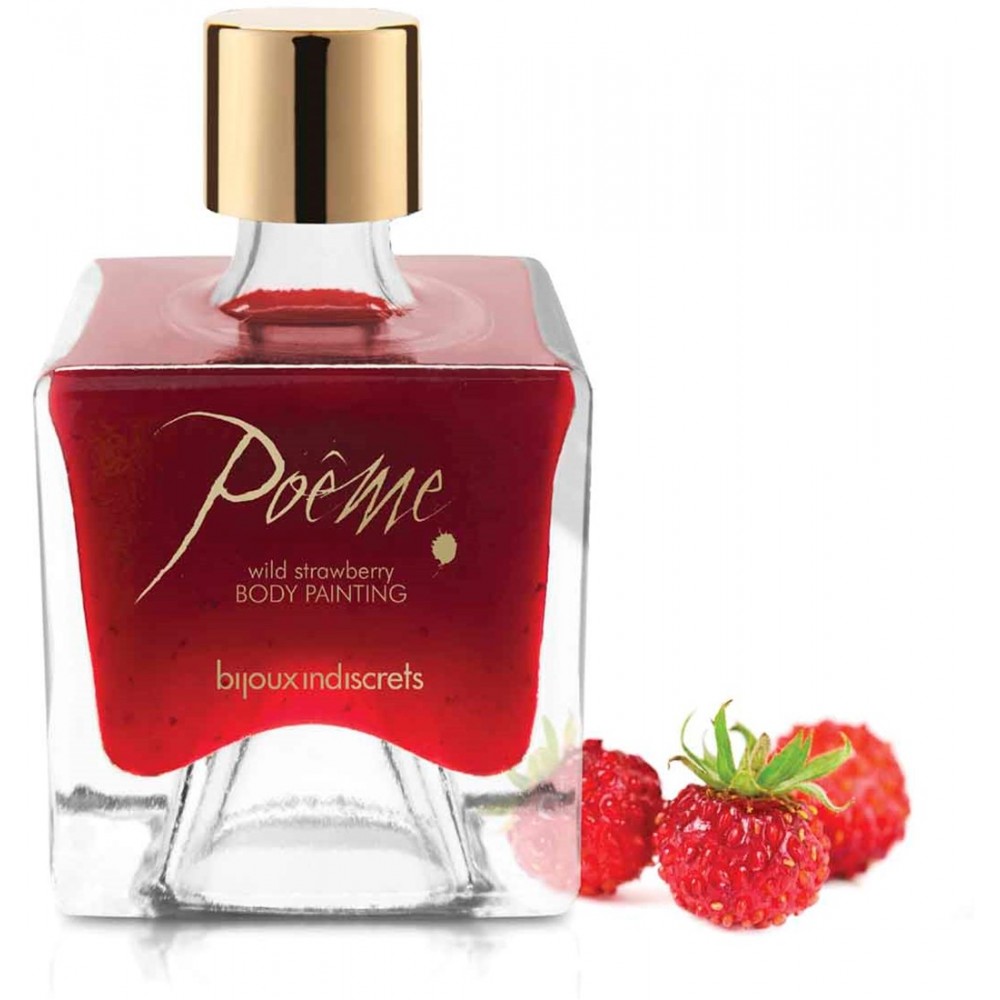 Съедобная краска для тела Bijoux Indiscrets Poеme - Wild Strawberry, 50 гр