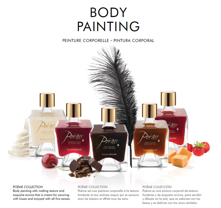 Съедобная краска для тела Bijoux Indiscrets Poеme - Wild Strawberry, 50 гр