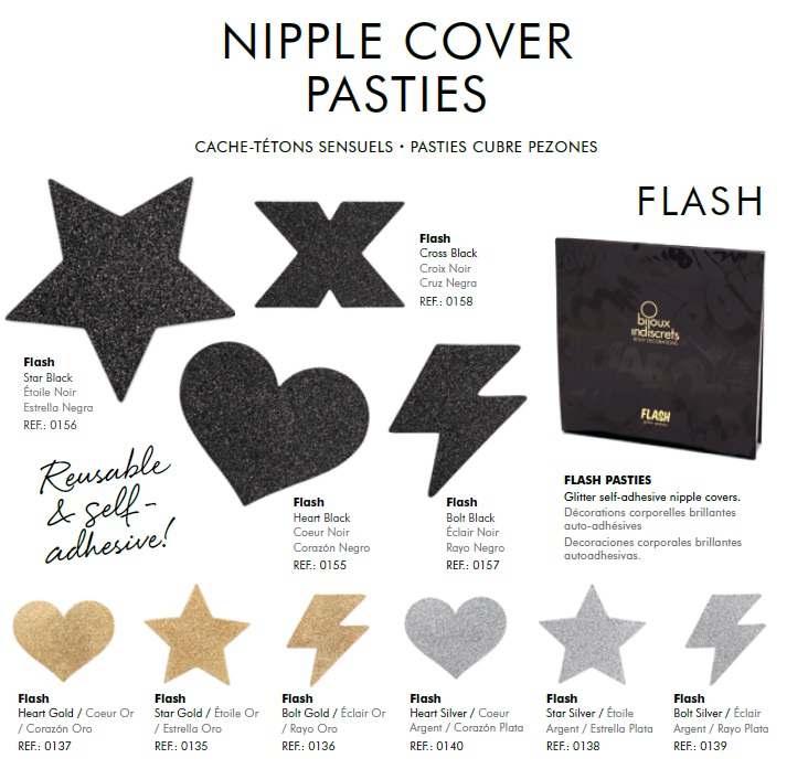 Украшение для грудей Flash Золотое Сердце, Bijoux Indiscrets