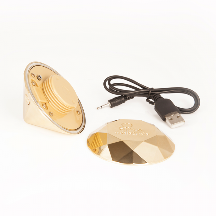 Вибратор бриллиант Bijoux Indiscrets Twenty One Vibrating Diamond золотистый