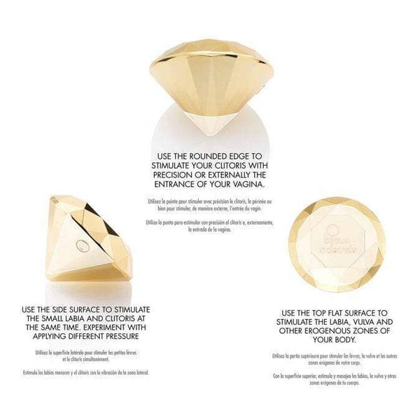 Вибратор бриллиант Bijoux Indiscrets Twenty One Vibrating Diamond золотистый