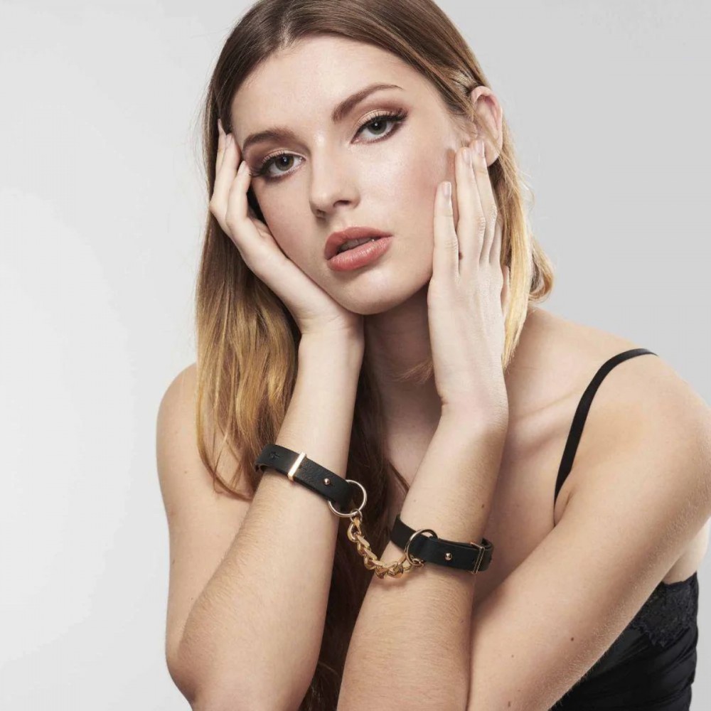 Наручники з екошкіри Bijoux Indiscrets Maze – Thin Handcuffs Black