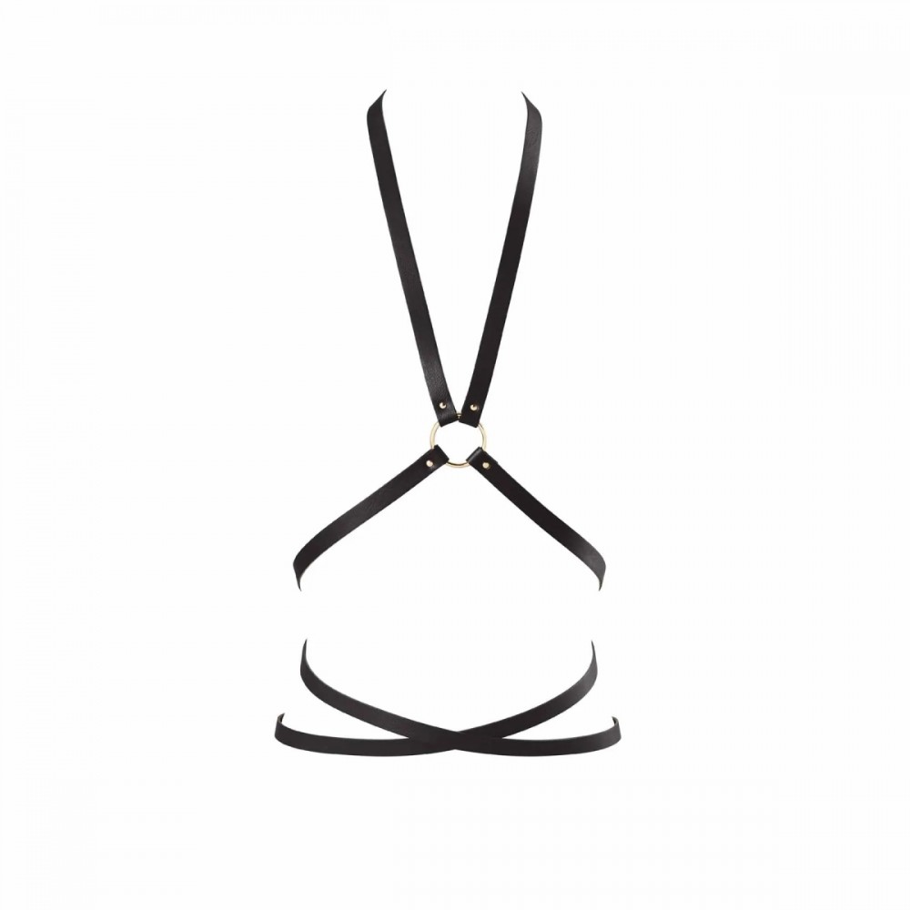 Портупея из экокожи Bijoux Indiscrets Maze – Multi-Way Body Harness Black