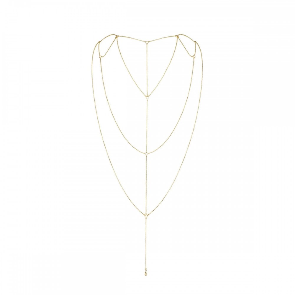 Ланцюжок для спини Bijoux Indiscrets Magnifique Back and Cleavage Chain -Silver, прикраса для тіла