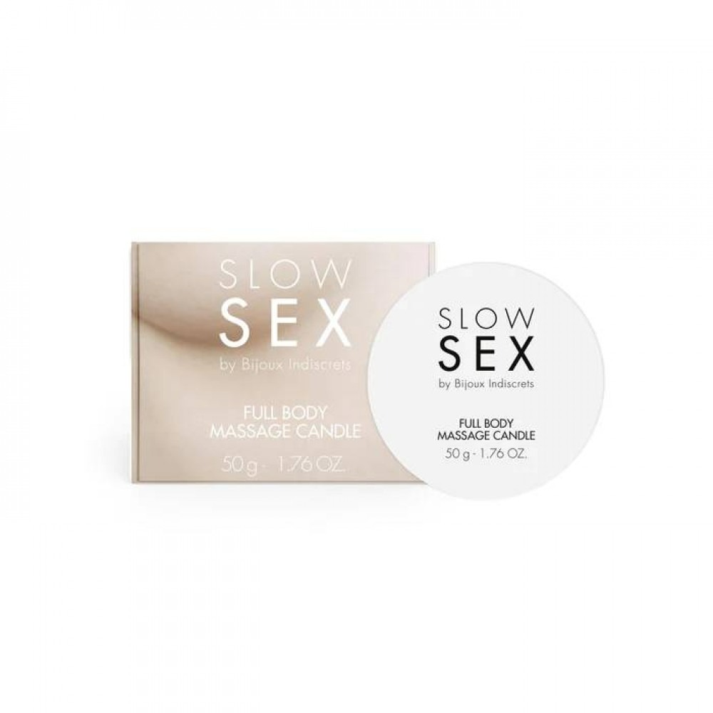 Массажная свеча с маслами, ароматная, Bijoux Indiscrets Massage Candle Slow Sex, 50 мл