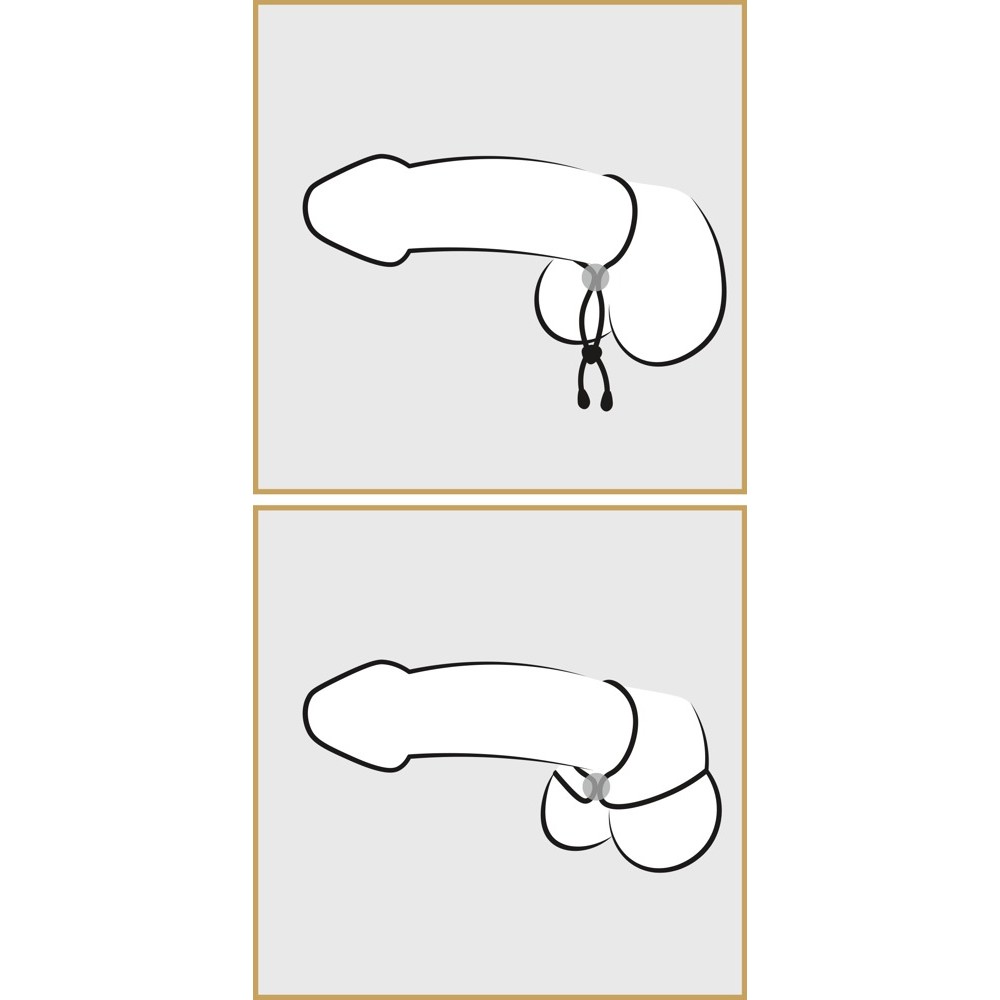 Ерекційне ласо Bad Kitty cock & ball loop, чорне