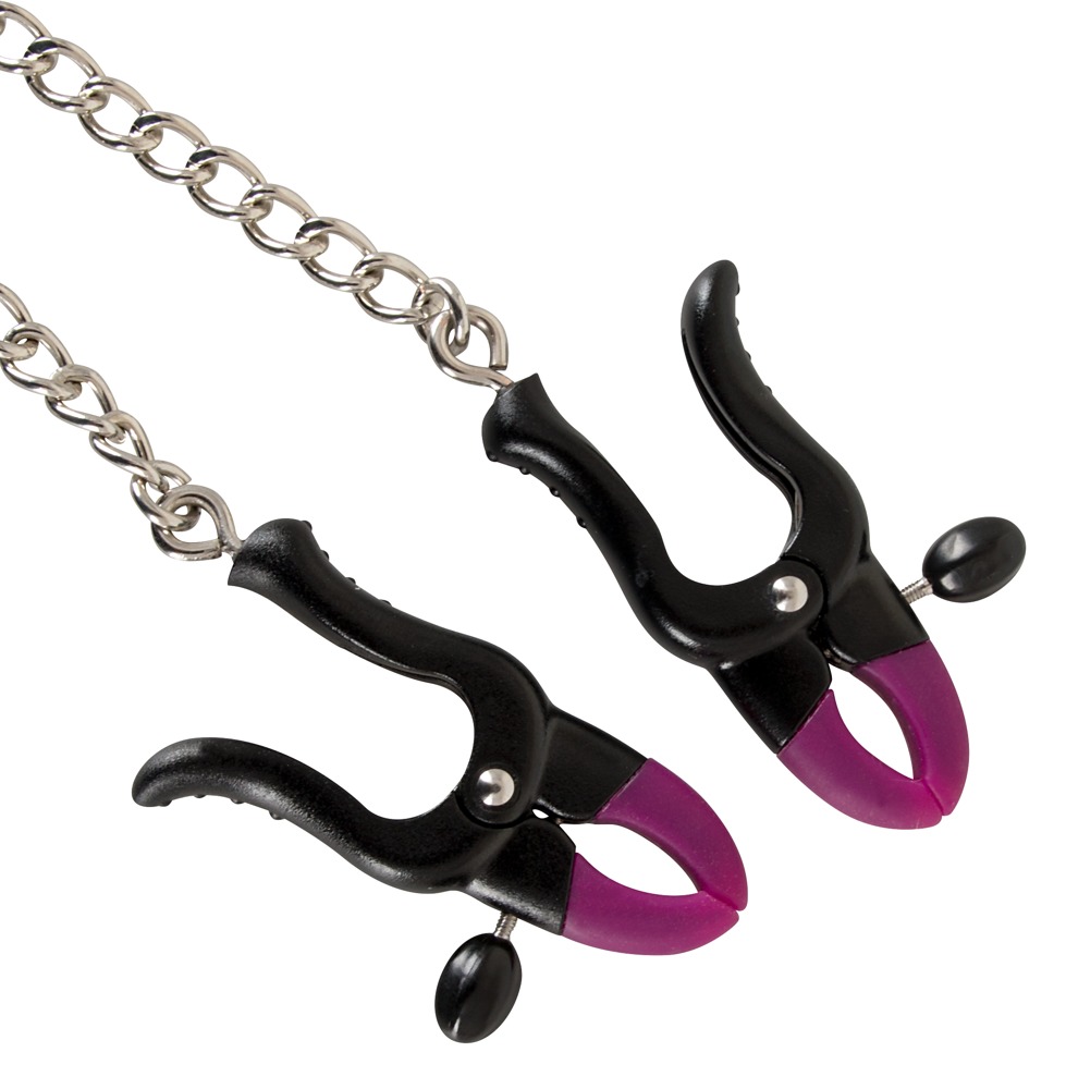 Зажимы для сосков с цепочкой Bad Kitty silicone nipple