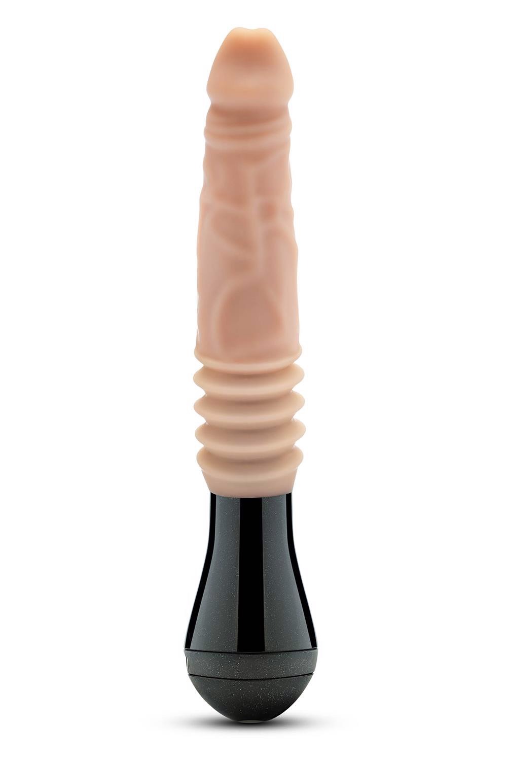 Вібратор Blush Dr Skin Dr Knight з ротацією та фрикціями, бежевий