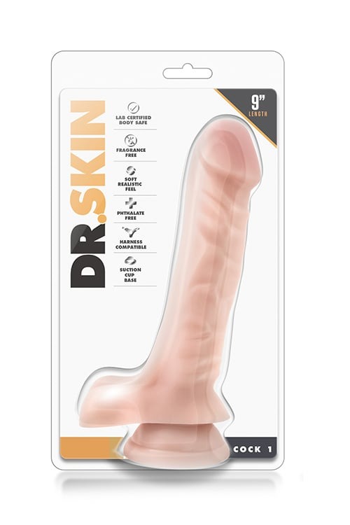 Фалоімітатор реалістичний Blush Dr. Skin на присосці, бежевий