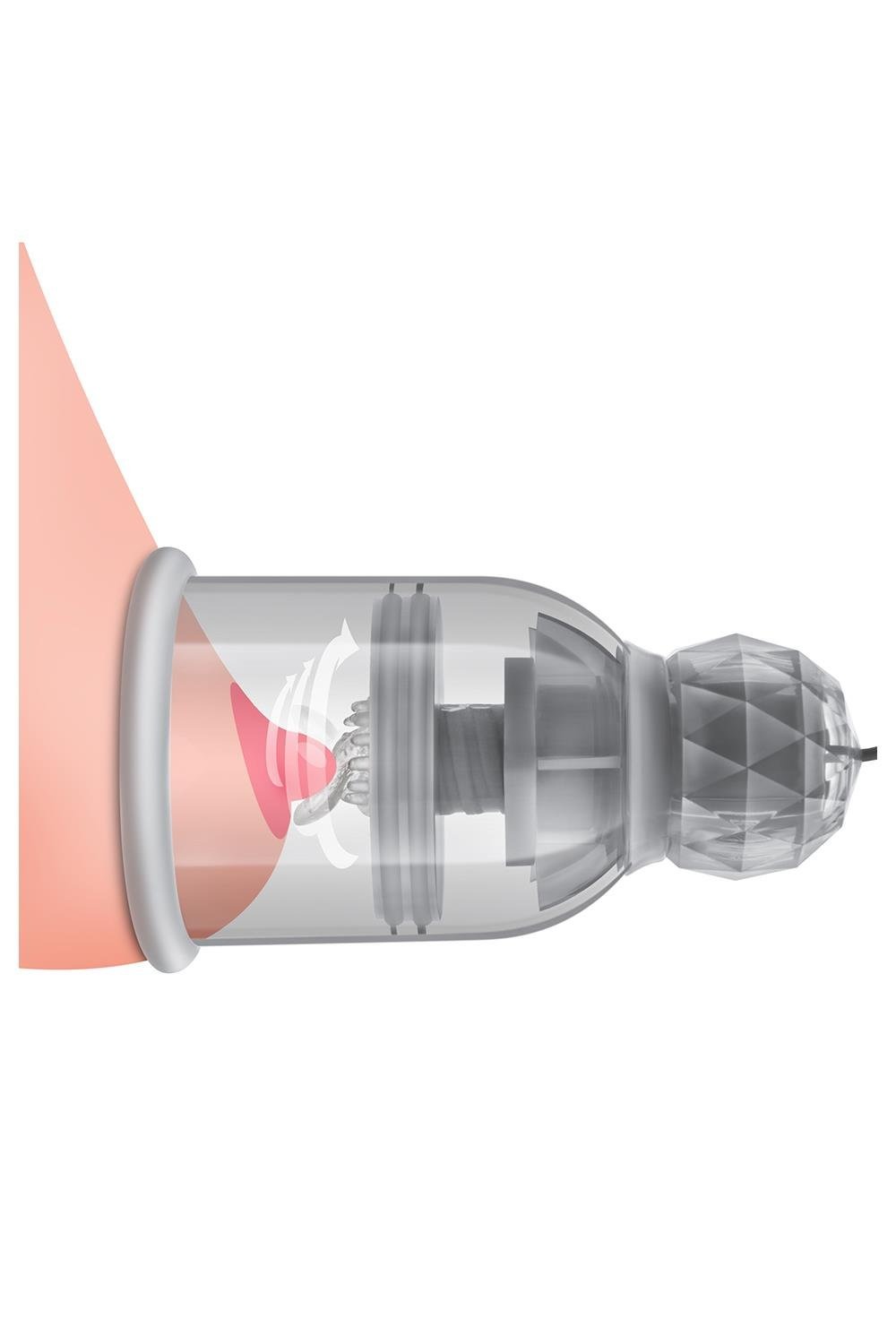 Вакуумні помпи для сосків Blush Temptasia Titilator з масажерами, прозорі