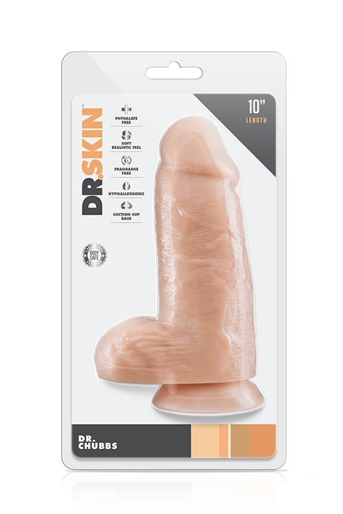 Товстий реалістичний фалоімітатор Blush Dr. Skin з присоскою, тілесний