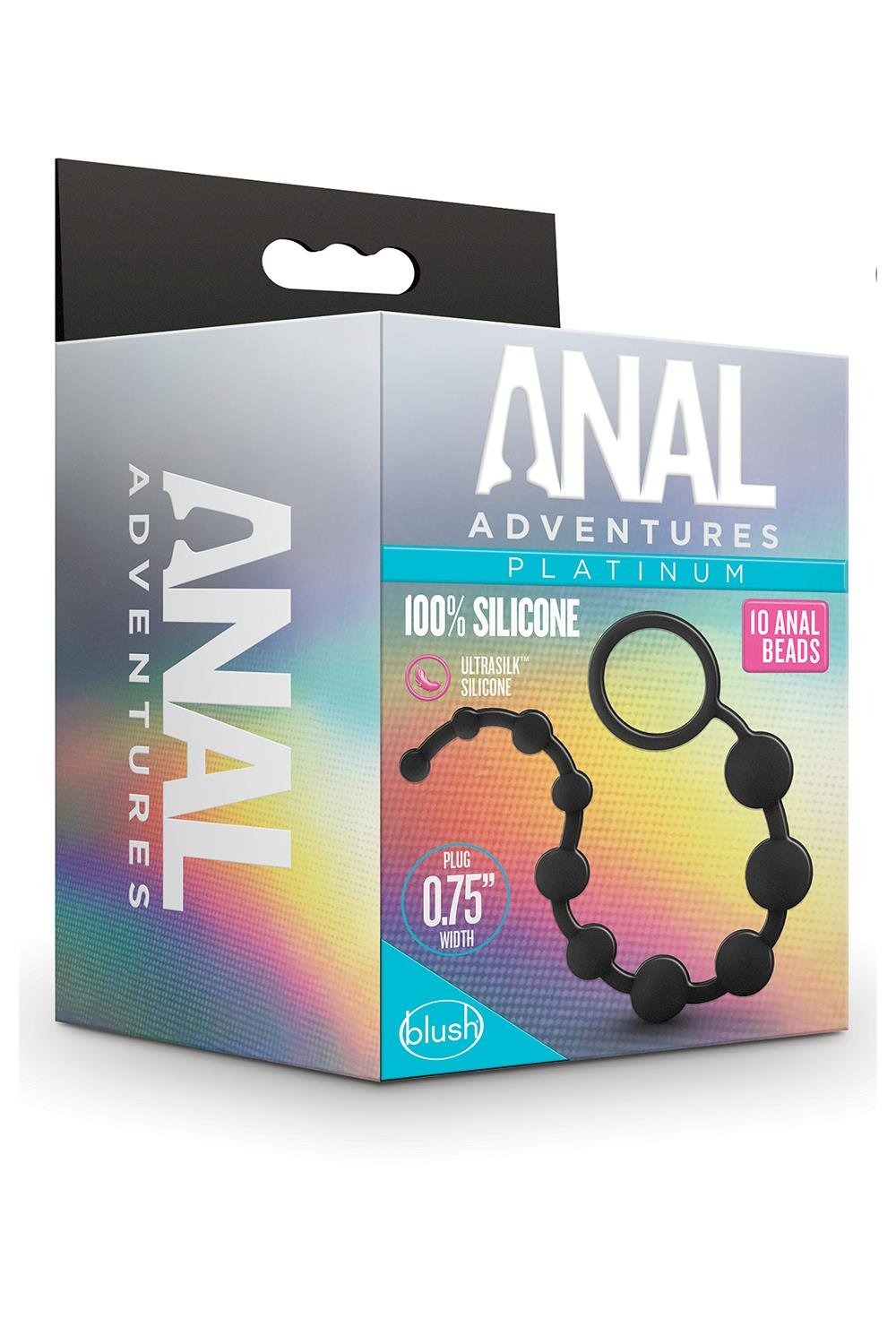 Силиконовые анальные шарики Blush Anal Adventures черные