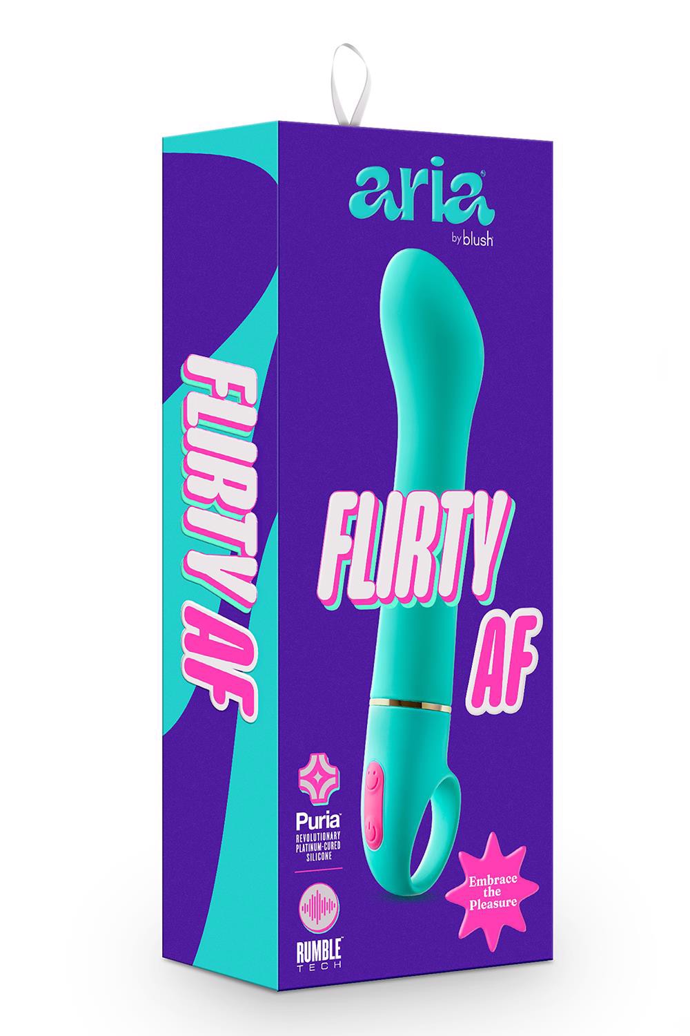 Вібратор Aria By Blush Flirty AF для точки G, зелений
