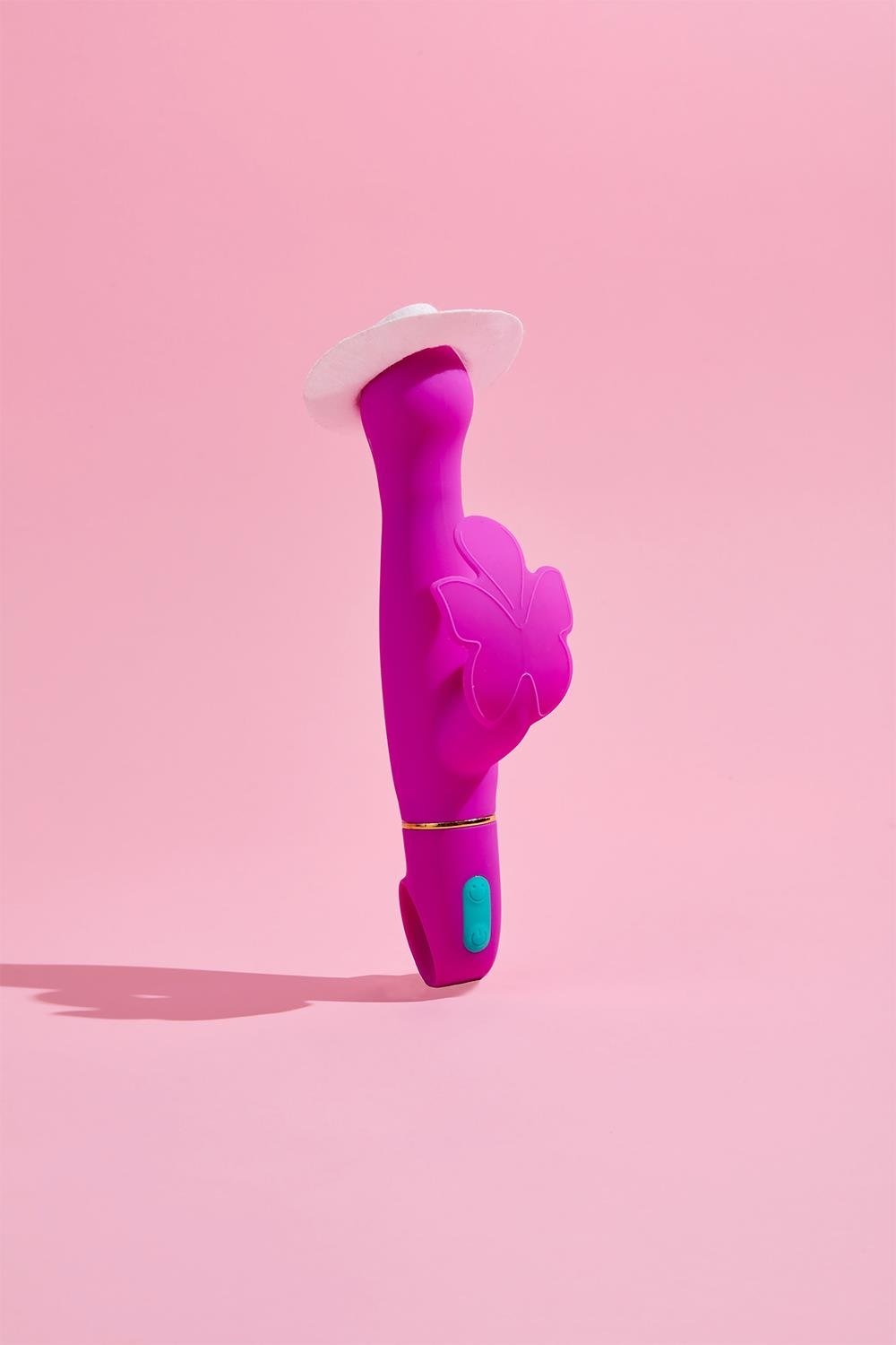 Вибратор с клиторальным отростком в виде бабочки Blush Aria Naugnty AF розовый