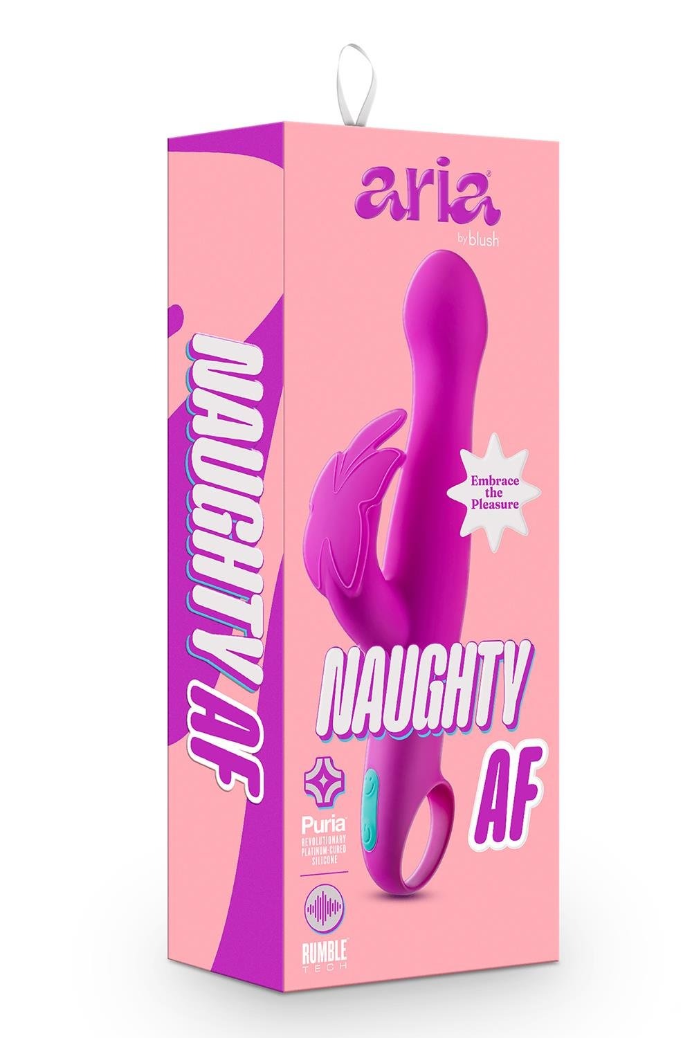 Вибратор с клиторальным отростком в виде бабочки Blush Aria Naugnty AF розовый