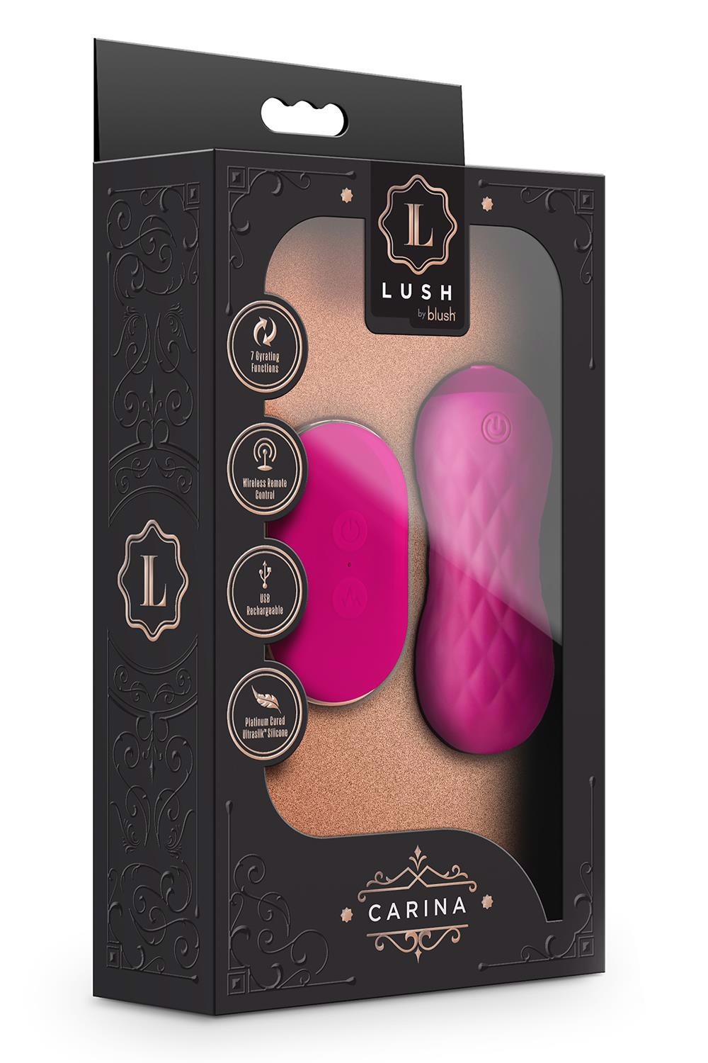 Виброяйцо, управляемое с помощью пульта Blush Lush Carina, розовый