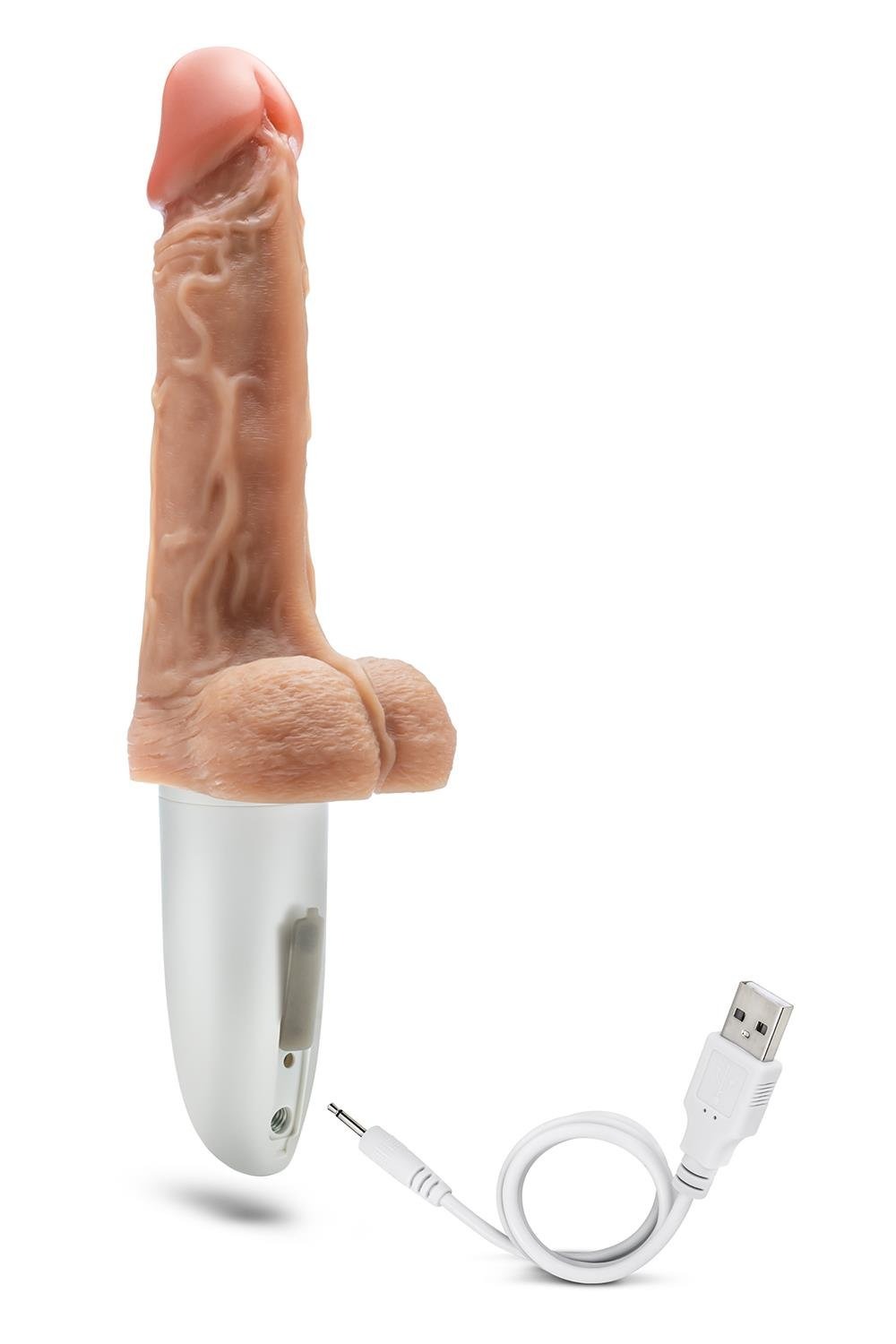 Вибратор на подставке Blush Dr. Skin Dr. Hammer с фрикциями и функцией нагревания, с пультом