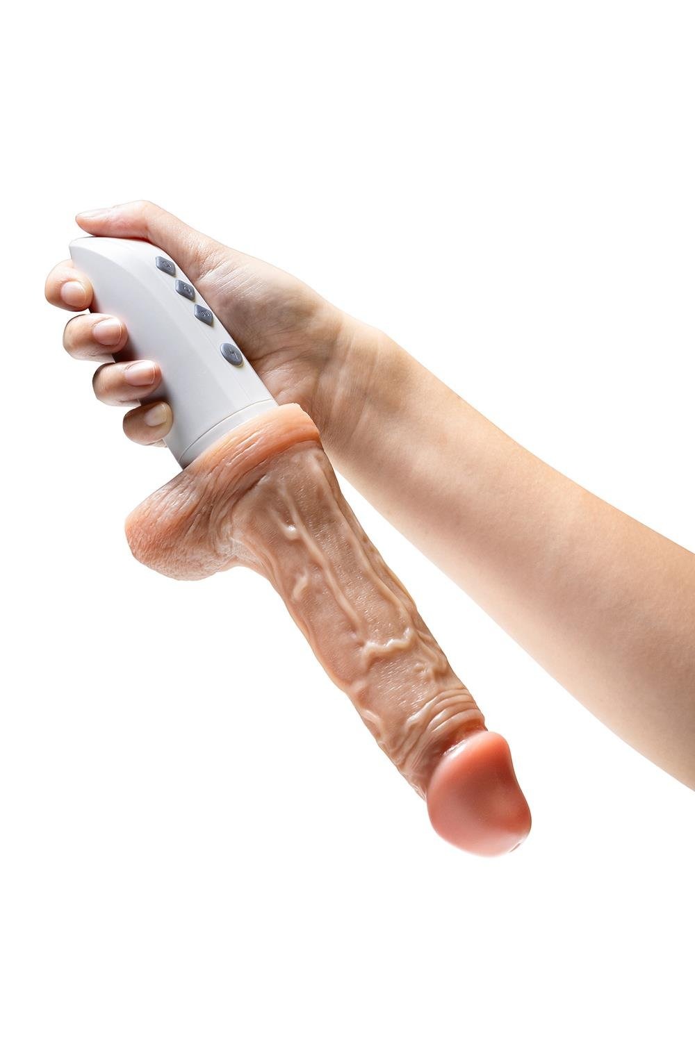 Вибратор на подставке Blush Dr. Skin Dr. Hammer с фрикциями и функцией нагревания, с пультом