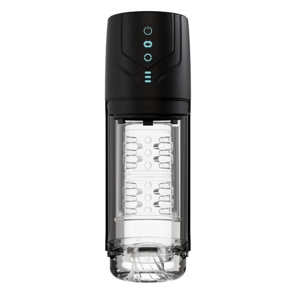 Мастурбатор Blush M For Men Whirlwind Pro з ротацією та всмоктуванням, прозорий