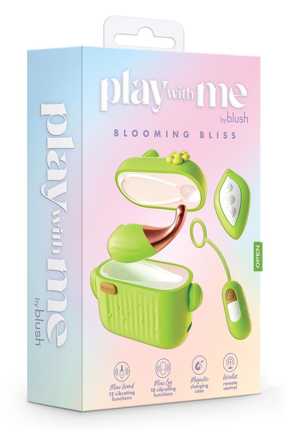 Міні-вібратори в зарядному кейсі Blush Play with Me з пультом, зелені