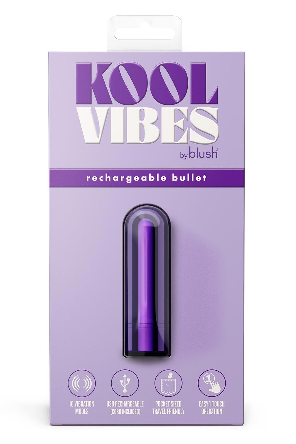 Перезаряжаемая вибрирующая пуля Blush Kool Vibes Mini фиолетовая
