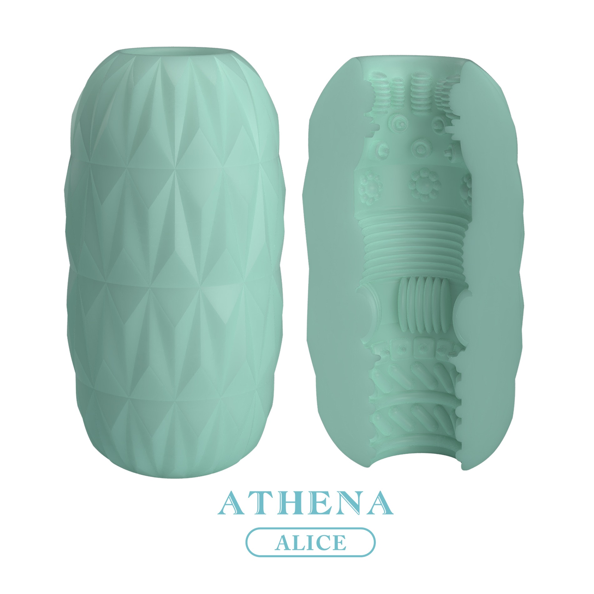 Мастурбатор яйце PRETTY LOVE Athena Alice блакитний, 11.3 x 5.9 см
