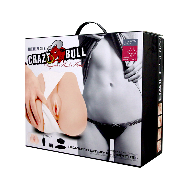 Мастурбатор реалістичний вагіна та анус CRAZY BULL з вібрацією, 20×19×11,5 см