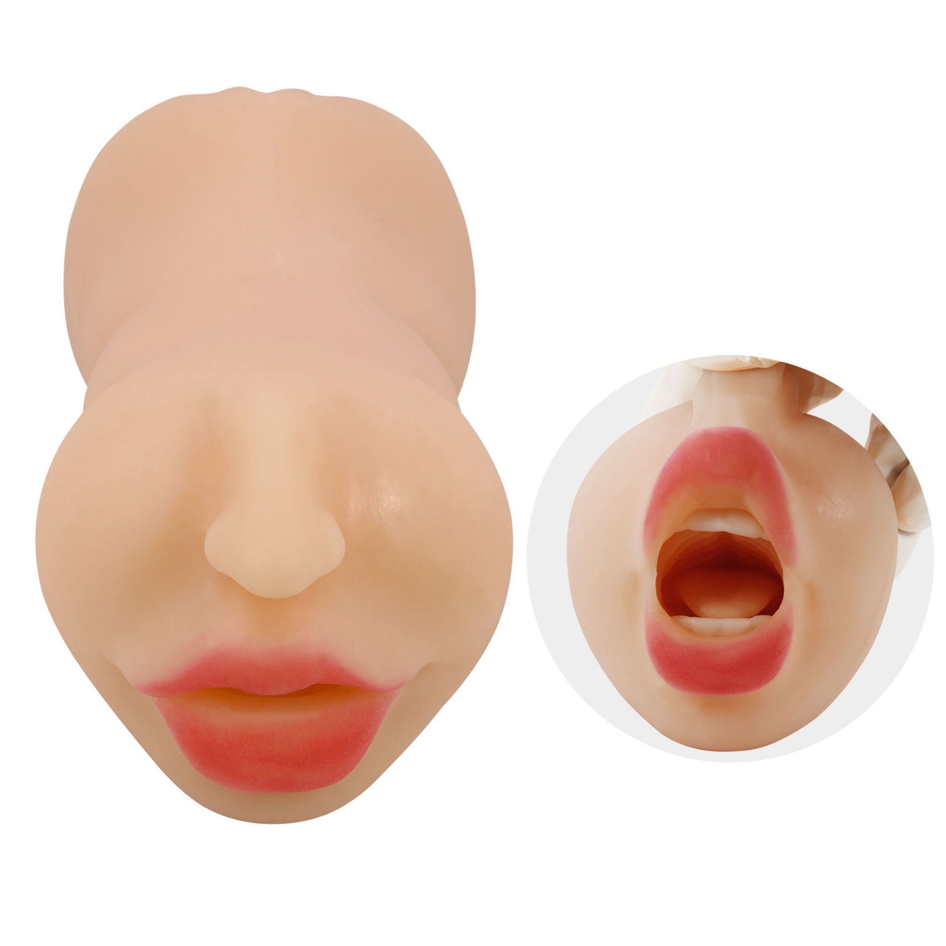 Мастурбатор з двома входами Crazy Bull Zoey Soft Skin рот і вагіна, 17 х 8.2 см