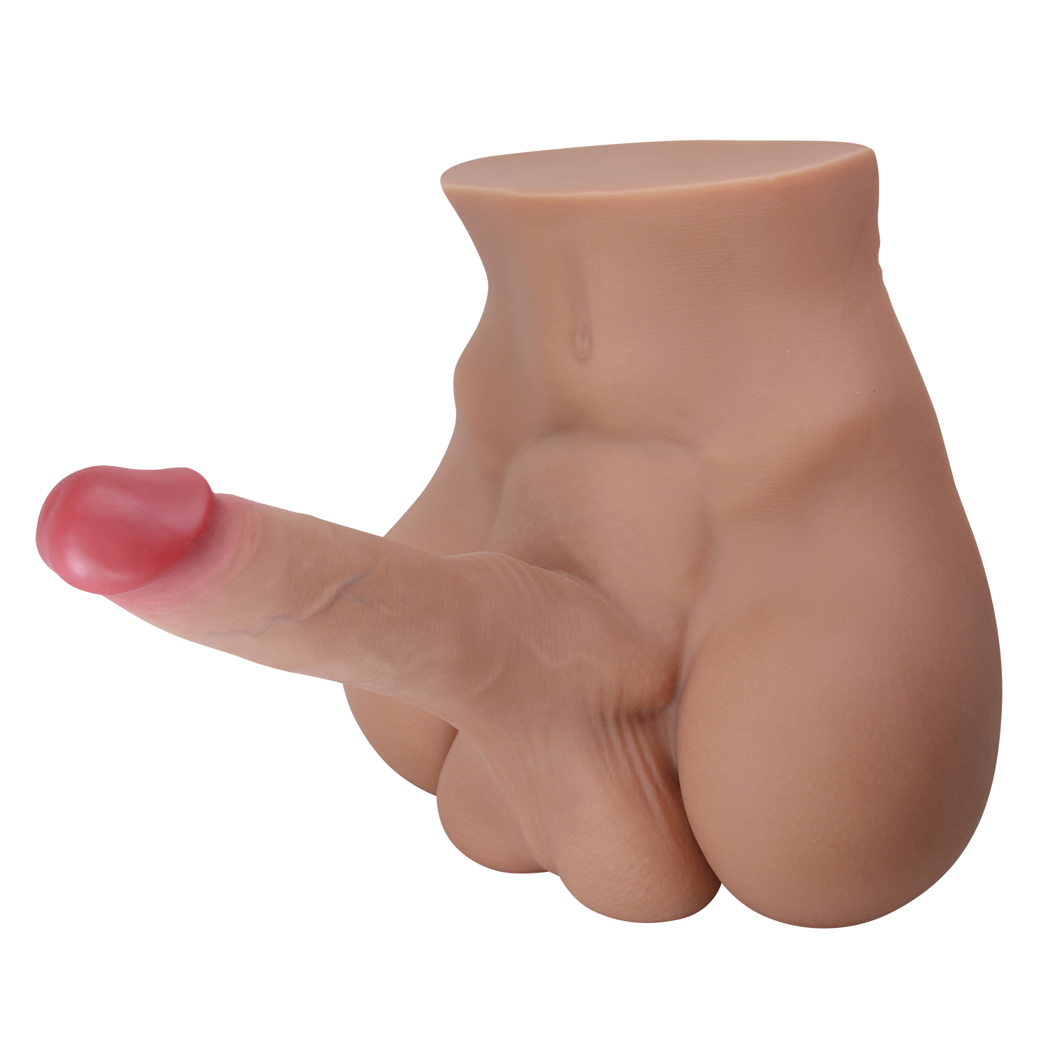 Мастурбатор реалістичний CRAZY BULL Rhynе пеніс та анус, бежевий, 24,6×23,7 см