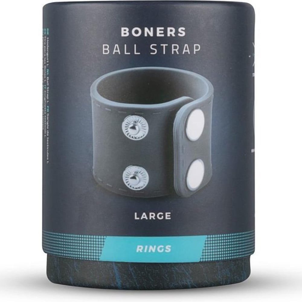 Ерекційне кільце у формі ремінця Boners Ball Strap синє, L