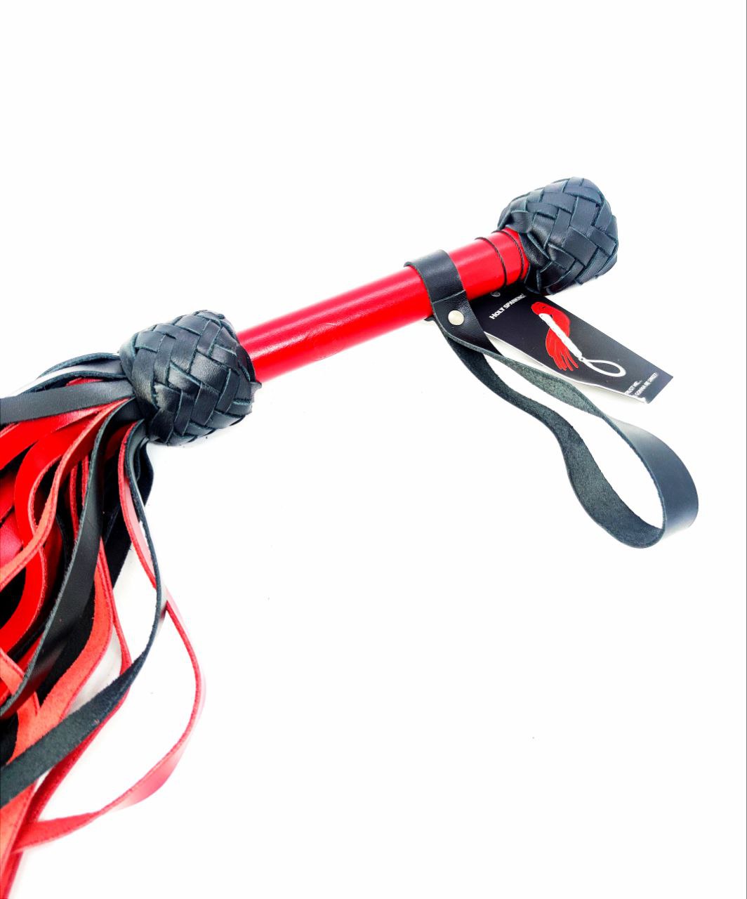 Флоггер модель Flog3-35хвостов RED/Black (Кожа) N