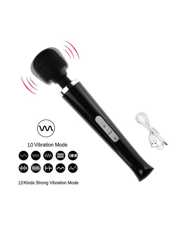 Вібромасажер зі знімною головкою Magic Massager Wand, білий