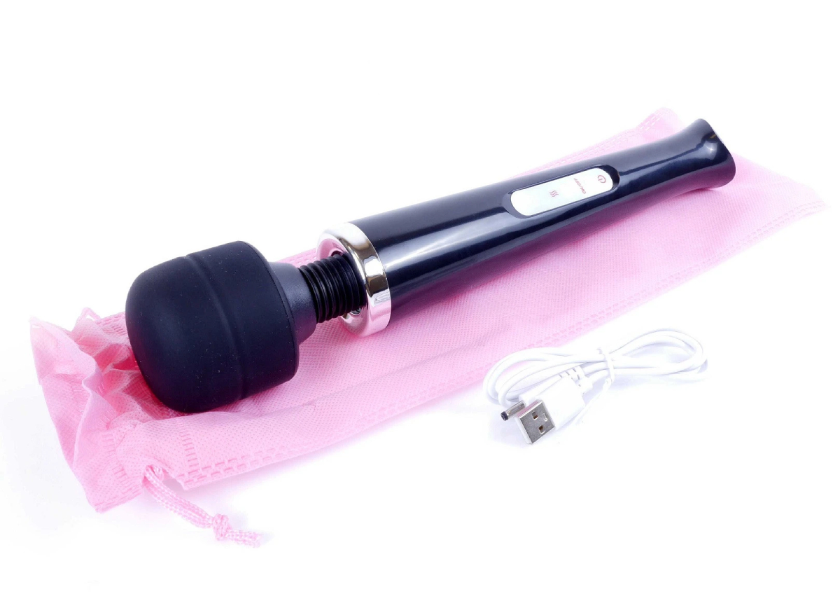 Вібромасажер зі знімною головкою Magic Massager Wand, білий