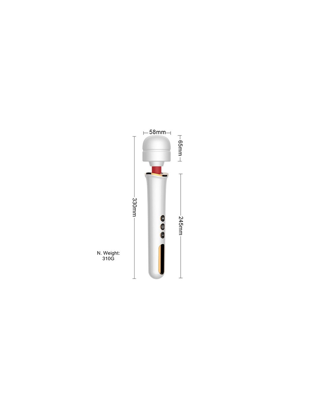 Вібратор-мікрофон білий Massager Super Powerful 10 Function