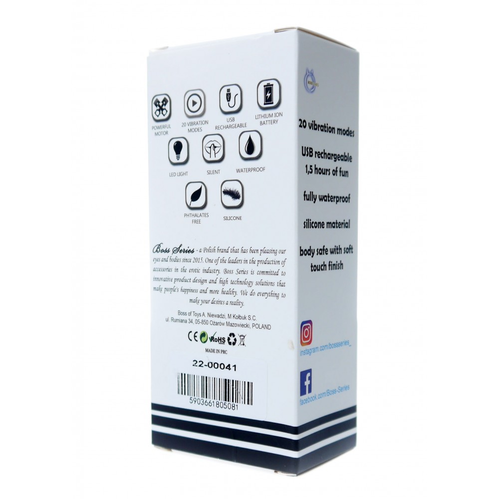 Міні-вібратор для клітора рожевий Rechargeable Mini Masager USB 20 Functions