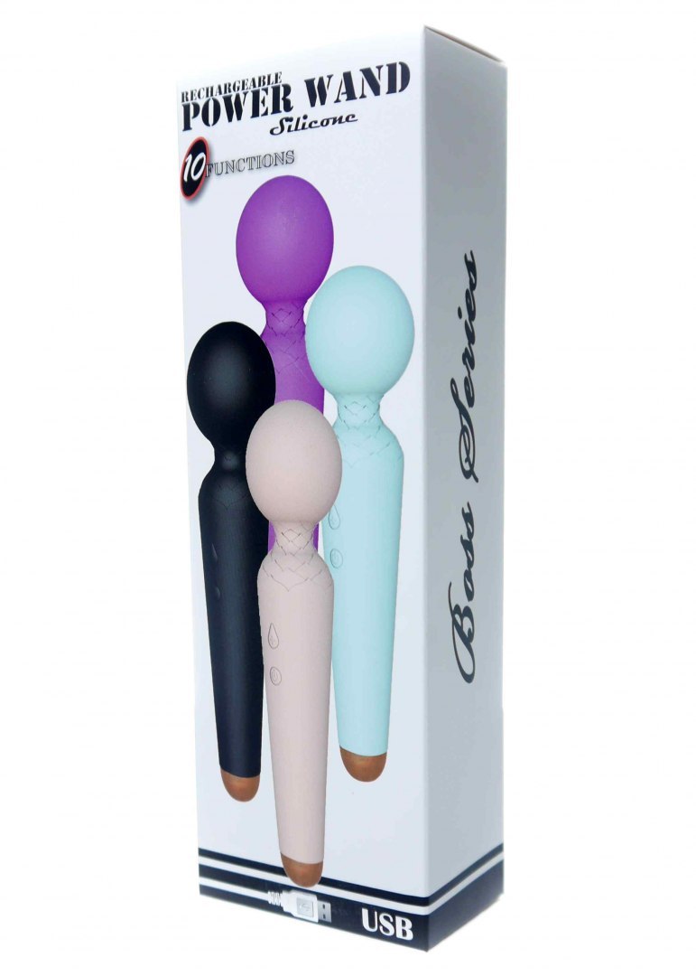 Вибро-Микрофон голубой Rechargeable Power Wand USB 10 Functions