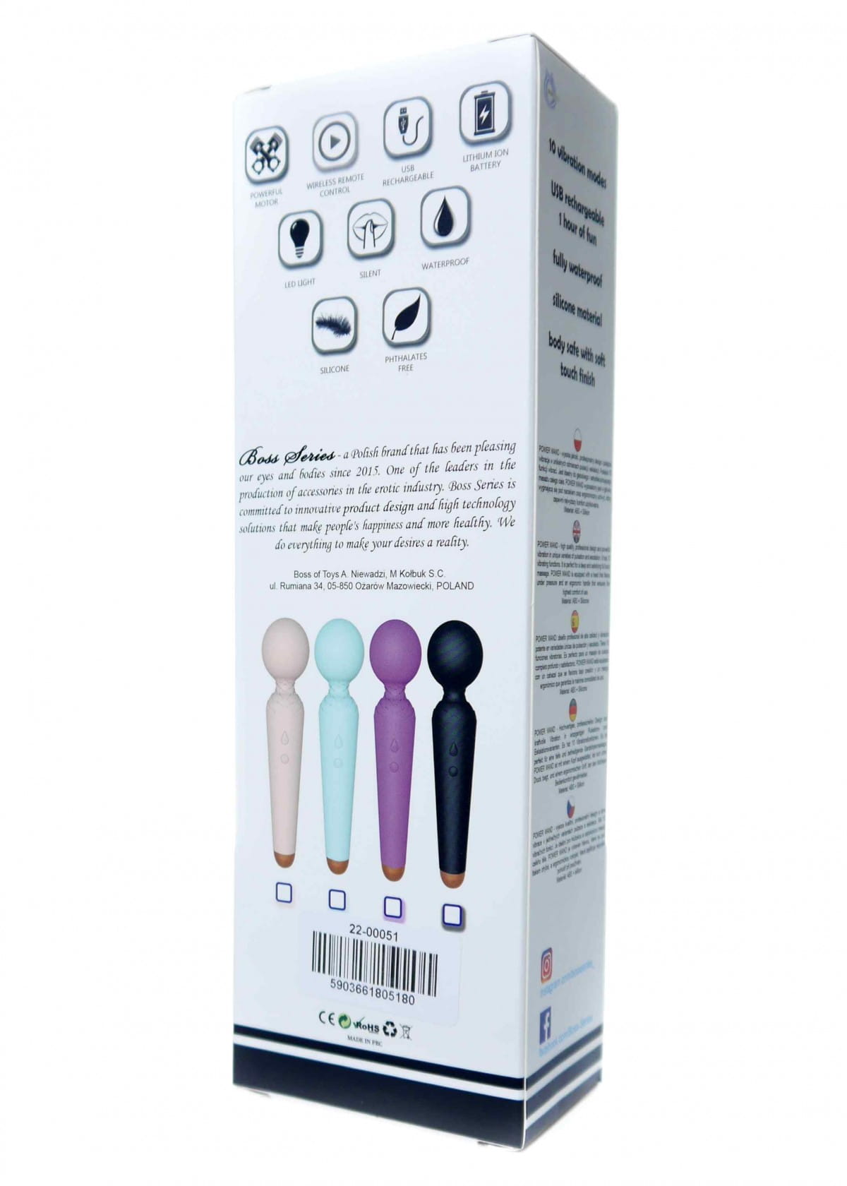 Вибромассажер микрофон Power Wand, фиолетовый