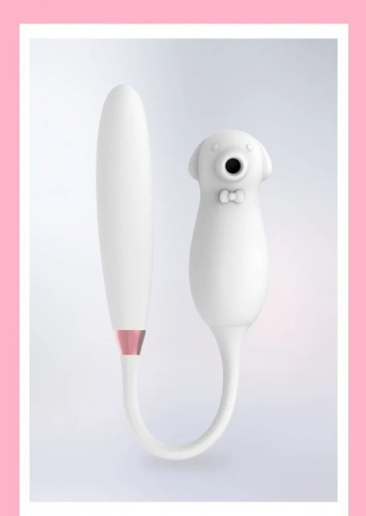 Вібратор подвійний білий Elva Dual Purpose (white)