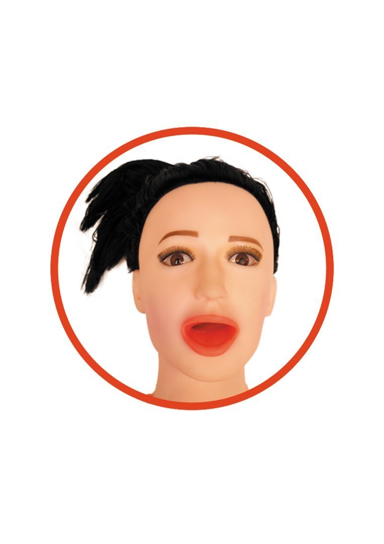 Кукла надувная Boss Series Angelina 3D с вставкой из киберкожи и вибро