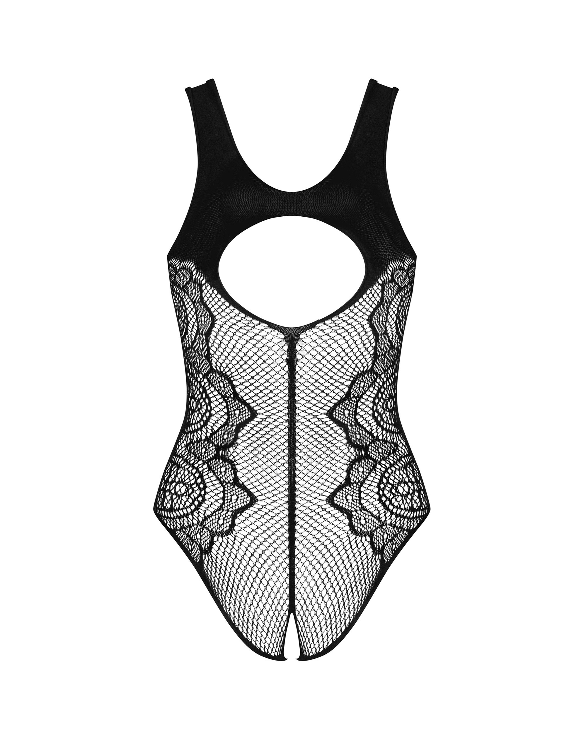 Боди с открытым доступом Obsessive Teddy B335, кружевное, черное, S/M/L